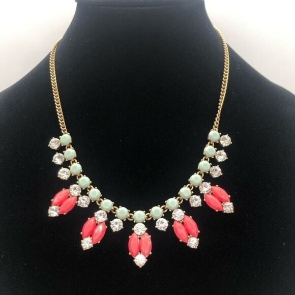 J.Crew Statement Crystal & Rhinestones Necklace - Picture 1 of 2